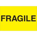 2 x 3" - "Fragile" (Fluorescent Yellow) Labels