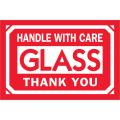 2 x 3" - "Glass - Handle With Care - Thank You" Labels