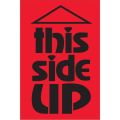 2 x 3" - "This Side Up" (Fluorescent Red) Labels