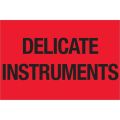 2 x 3" - "Delicate Instruments" (Fluorescent Red) Labels