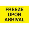 3 x 5" - "Freeze Upon Arrival" (Fluorescent Yellow) Labels