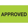 1 1/4 x 2" - "Approved" (Fluorescent Green) Labels