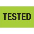 1 1/4 x 2" - "Tested" (Fluorescent Green) Labels