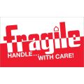 3 x 5" - "Fragile - Handle With Care" Labels