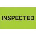 3 x 5" - "Inspected" (Fluorescent Green) Labels