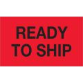 3 x 5" - "Ready To Ship" (Fluorescent Red) Labels