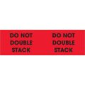 3 x 10" - "Do Not Double Stack" (Fluorescent Red) Labels