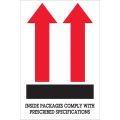 4 x 6" - "Inside Packages Comply..." Arrow Labels