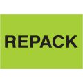 2 x 3" - "Repack" (Fluorescent Green) Labels