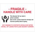 8 x 10" - "Fragile - Handle With Care" Labels