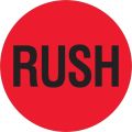 2" Circle - "Rush" (Fluorescent Red) Labels