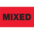 3 x 5" - "Mixed" (Fluorescent Red) Labels