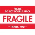 2 x 3" - "Fragile - Do Not Double Stack" Labels