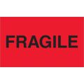 3 x 5" - "Fragile" (Fluorescent Red) Labels