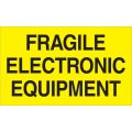 3 x 5" - "Fragile Electronic Equipment" (Fluorescent Yellow) Labels