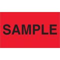 3 x 5" - "Sample" (Fluorescent Red) Labels