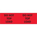 3 x 10" - "Do Not Top Load" (Fluorescent Red) Labels