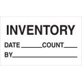 3 x 5" - "Inventory - Date - Count - By" Labels