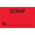 3 x 5" - "Scrap By" (Fluorescent Red) Labels