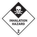 4 x 4" - "Inhalation Hazard - 2" Labels