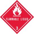 4 x 4" - "Flammable Liquids - 3" Labels