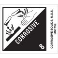 4 x 4 3/4" - "Corrosive Solids, N.O.S." Labels