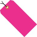 2 3/4 x 1 3/8" Fluorescent Pink 13 Pt. Shipping Tags - Pre-Strung