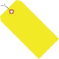 2 3/4 x 1 3/8" Fluorescent Yellow 13 Pt. Shipping Tags - Pre-Wired