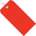 2 3/4 x 1 3/8" Fluorescent Red 13 Pt. Shipping Tags - Pre-Wired