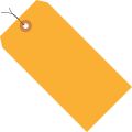 2 3/4 x 1 3/8" Fluorescent Orange 13 Pt. Shipping Tags - Pre-Wired