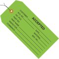 4 3/4 x 2 3/8" - "Accepted (Green)" Inspection Tags - Pre-Wired