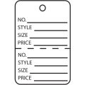 1 1/4 x 1 7/8" White Perforated Garment Tags