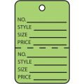 1 3/4 x 2 7/8" Green Perforated Garment Tags