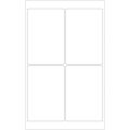 4 x 6" White Removable Rectangle Laser Labels