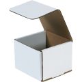 4 3/8 x 4 3/8 x 3 1/2" White Corrugated Mailers