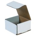 4 3/8 x 4 3/8 x 2 1/2" White Corrugated Mailers