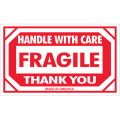 3 x 5" - "Fragile - Handle With Care" Labels